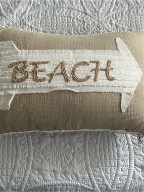 Shiraleah Beige and Cream 'Beach' Arrow Accent Pillow